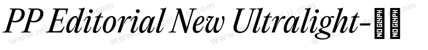 PP Editorial New Ultralight字体转换